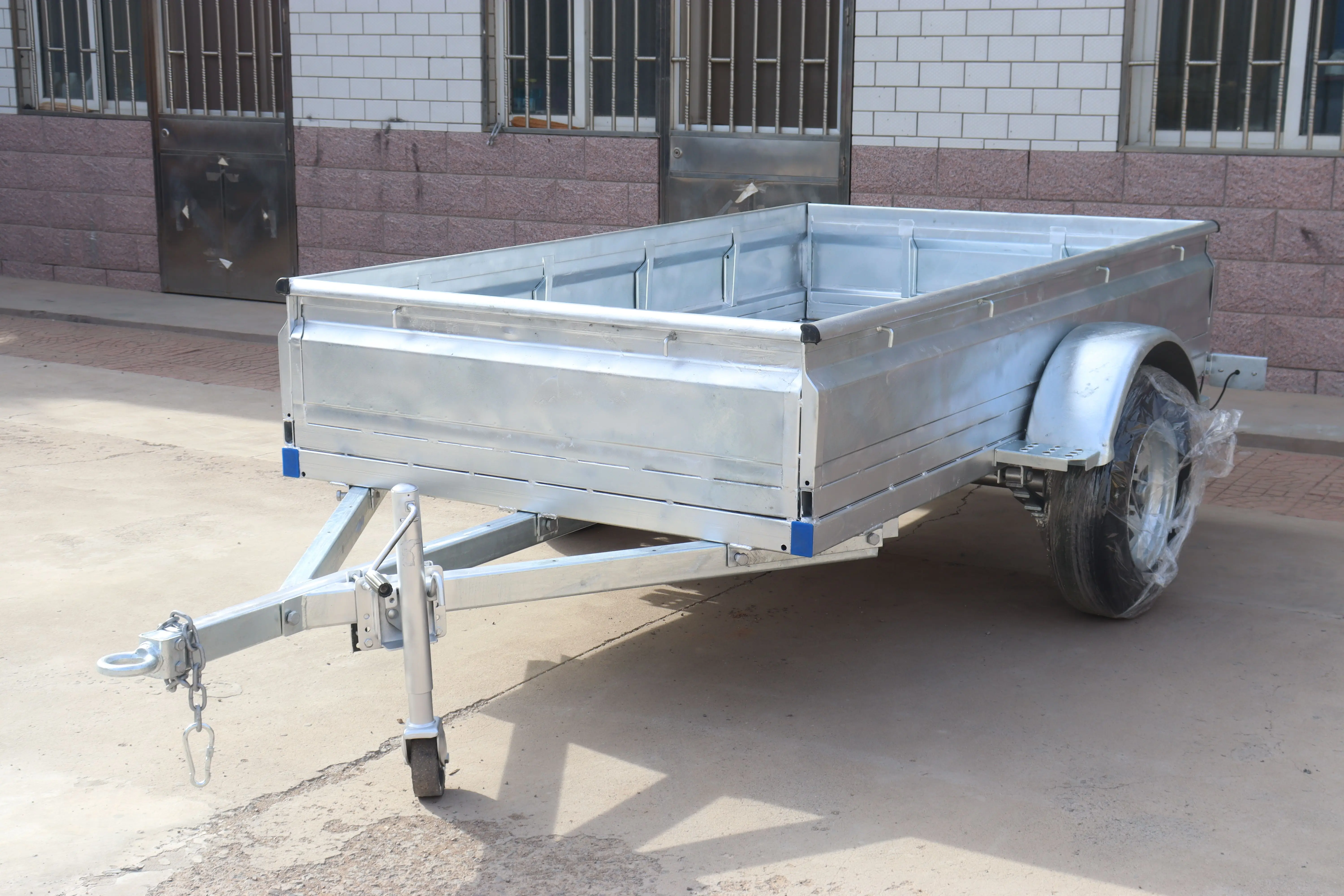 Hot Sale  Utility Car Trailers New Box Trailer  Galvanised Removable Toolbox Detachable Single Axle