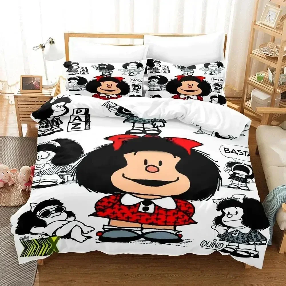 Luxury New 3D Print Mafalda Bedding Set Duvet Cover Bed Set Quilt Cover Pillowcase king Queen Size Boys Adult Bedding Set