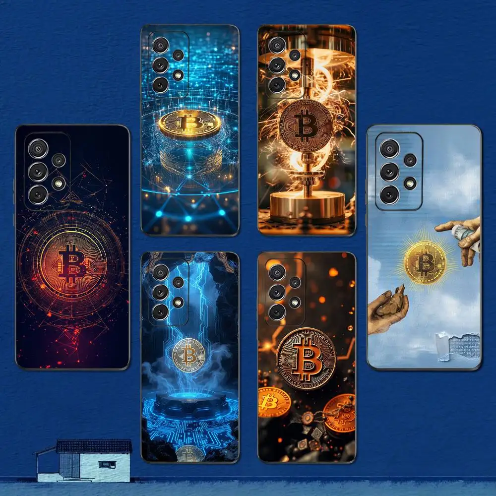 

Digital Currency Bitcoin Phone Case For Samsung S22,S21,S20,S10,S9,S25,S24,S23,Ultra,FE,Plus,Lite,Soft Silicone Black Cover