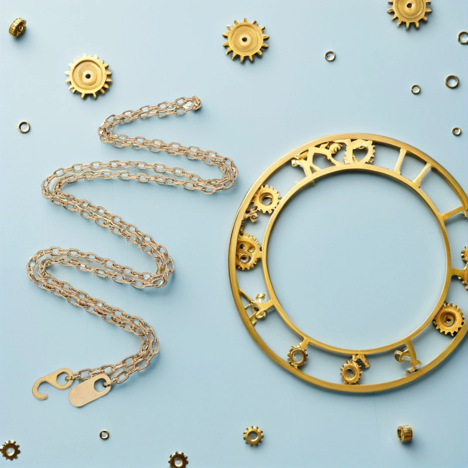 

Grandfather Clock Chain Heavy Duty Metal Floor Clock Replacement Part Steel Precision Engineered Smooth Winding