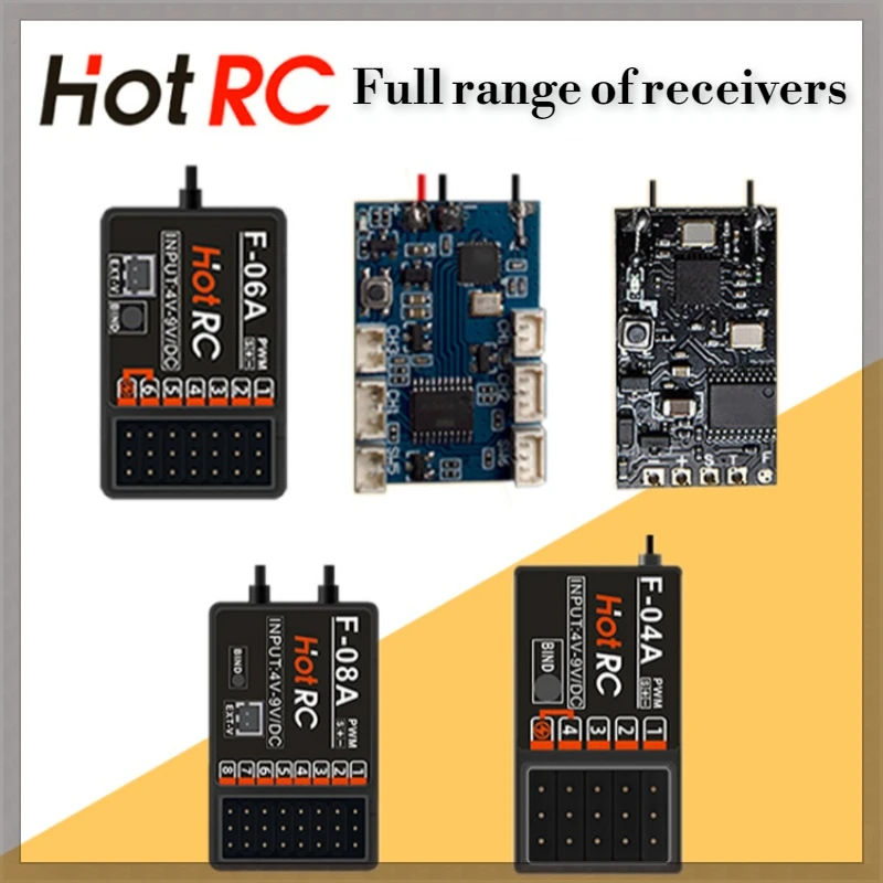 Hotrc F-04A F-06A F-05A F-08A Receivers Offer Outstanding Performance Compatible with CT-6A/HT-8A Controllers