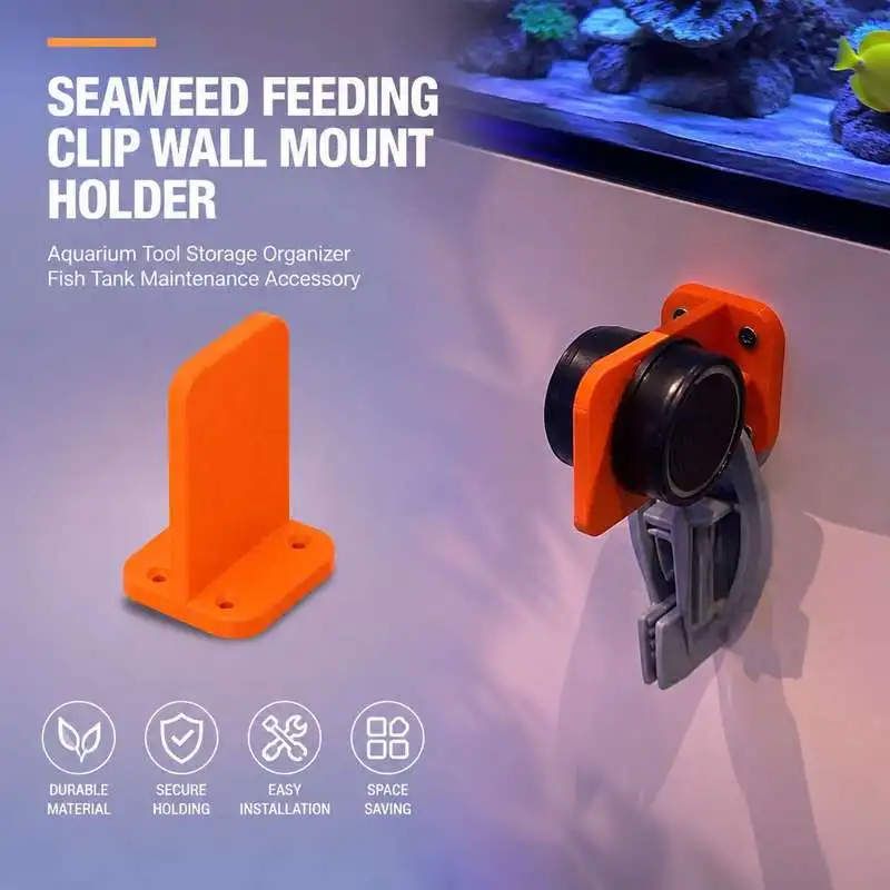 Seaweed Feeding Clip Wall Mount Holder Aquarium Tool Storage Organizer Fish Tank Maintenance Accessory