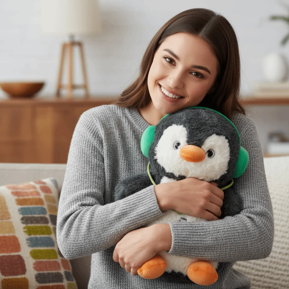 

Animal Soft Material Penguin Cartoon Style Children Gits Stuffed Animal Chubby Design Soft Christmas Present