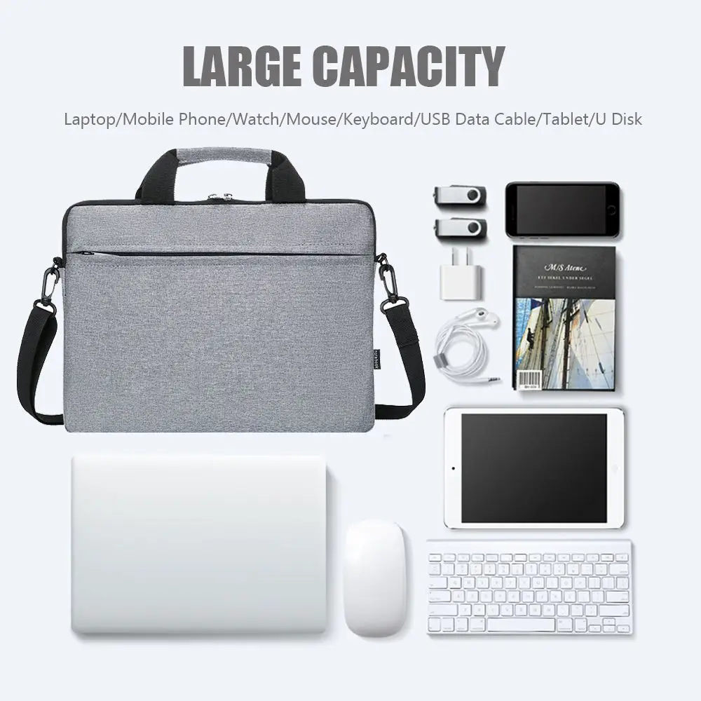 New Protective Pouch Ultra Thin Large Capacity Laptop Sleeve Case Shoulder Bag Notebook Cover Laptop Handbag For HP Dell Lenov