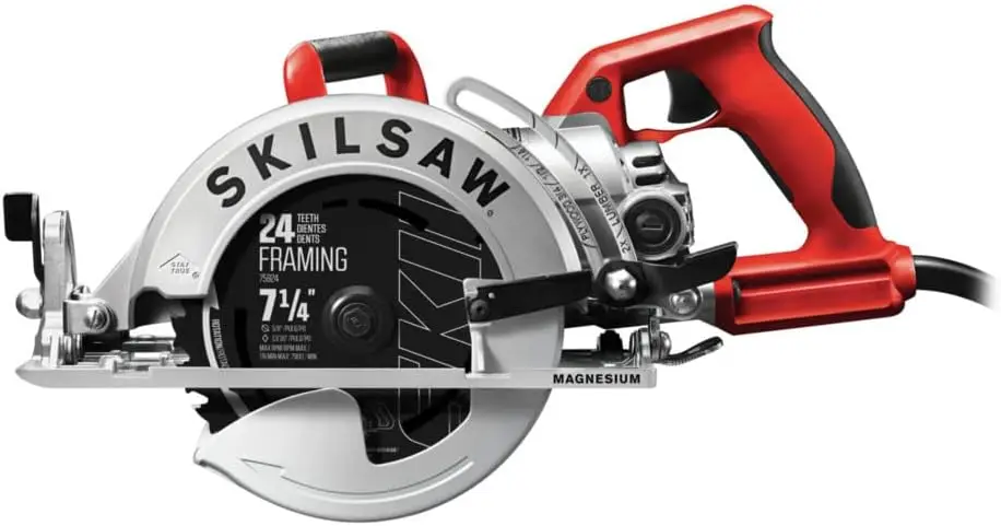 

7-1/4 In. Lightweight Worm Drive Circular Saw With Twist Lock Plug- SPT77WML-71