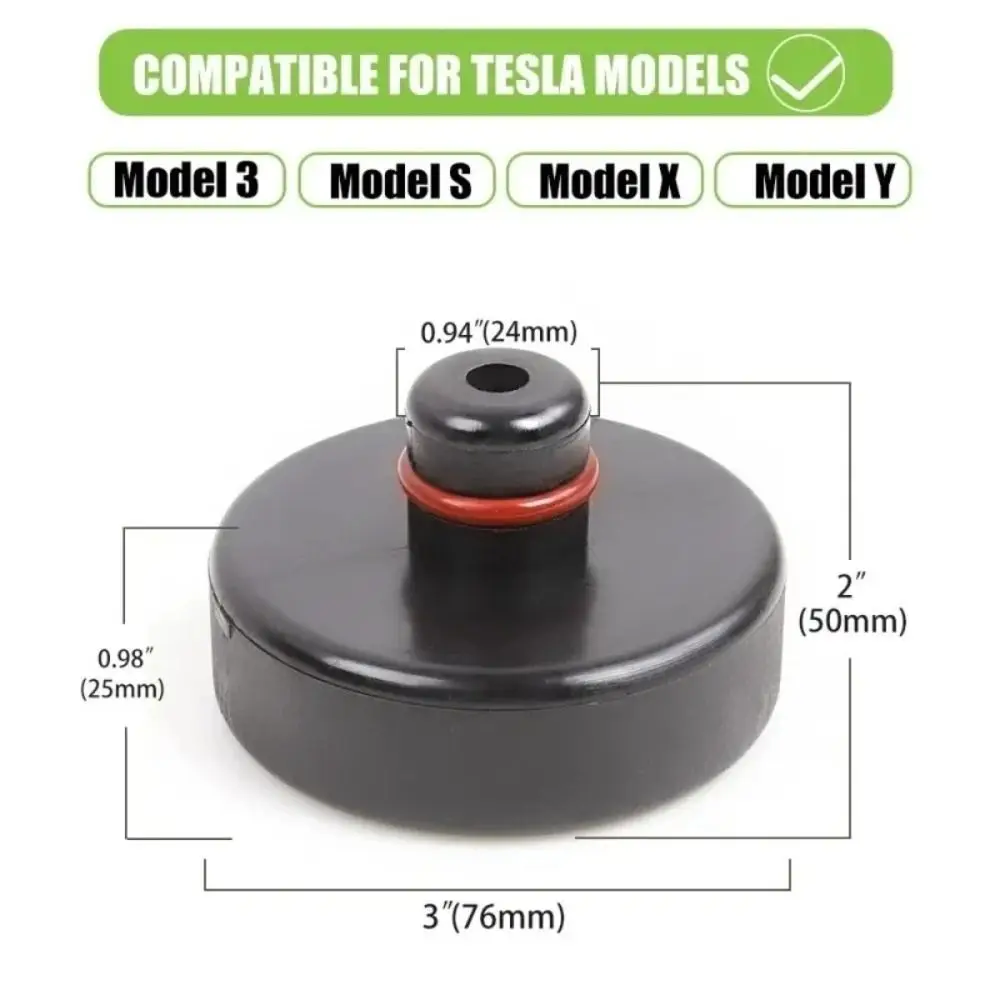 Nuovi cuscinetti Jack in gomma da 20mm adattatore per Jack Pad in Silicone nero per adattatore per punto di cuscino a pressione per Tesla Model 3/Y