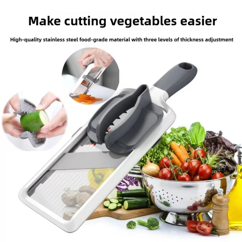 

Manual Slicers Multi Handheld Mandoline Slicer with Adjustable Stainless Steel Blade Kitchen Tools Veggie Chopper Cheese Grater