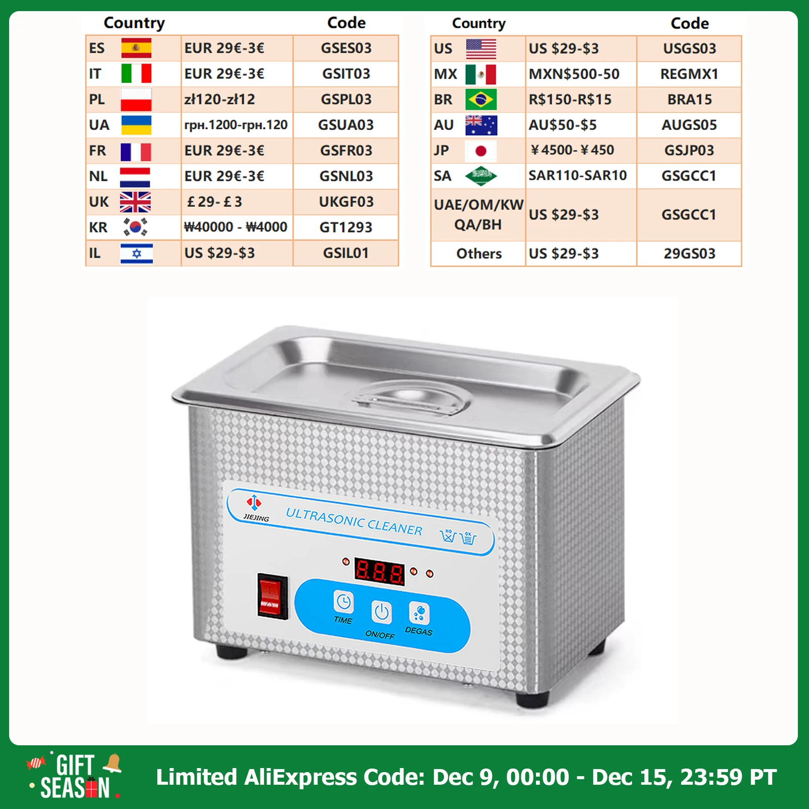 Pulitore ultrasuoni, Detergente ad ultrasuoni da 800ml detergente per occhiali da 40kHz detergente per gioielli Ultra sonico macchina per la pulizia ad ultrasuoni bagno di lavaggio