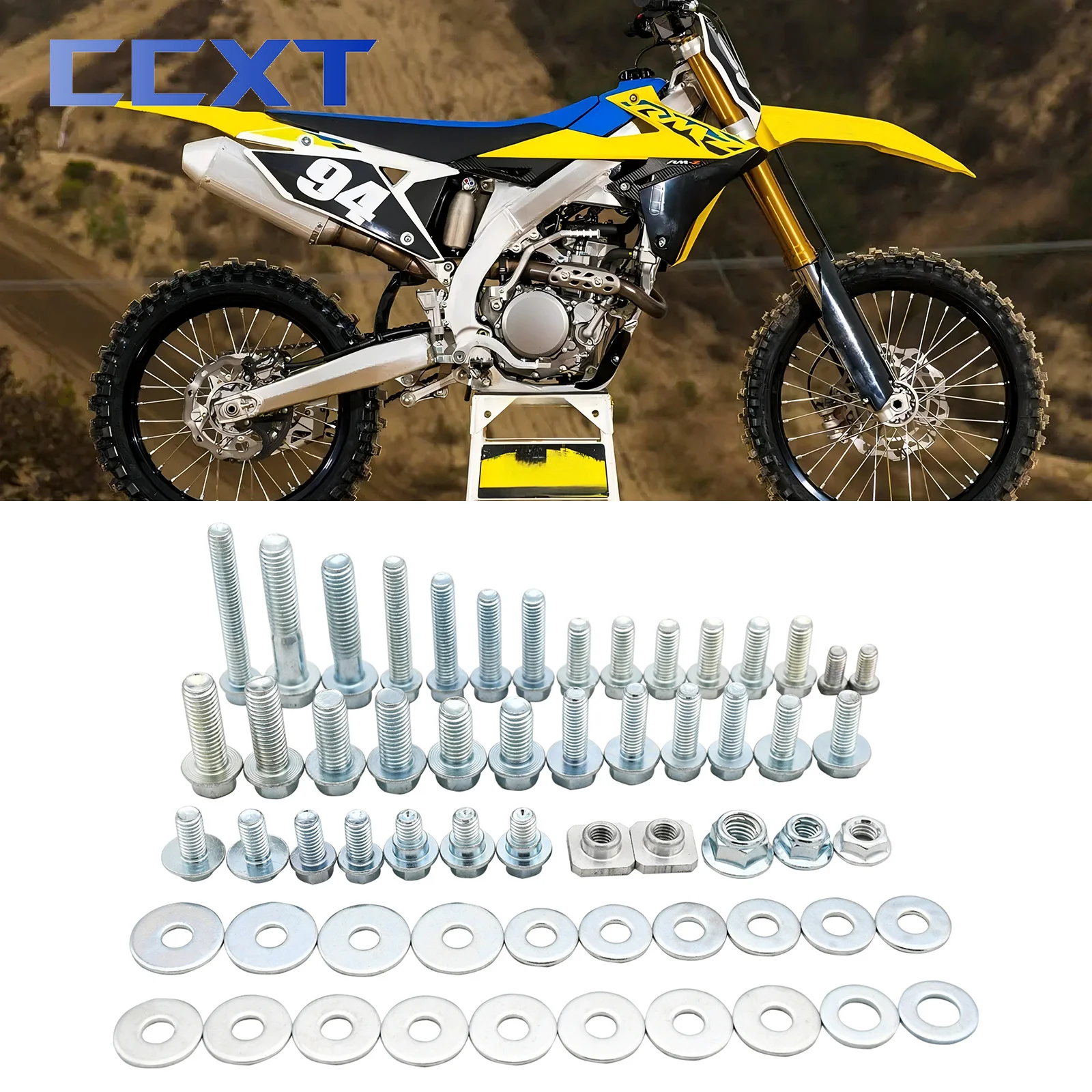 

Motorcycles Fairing Fender Screw Bolt Kit Fastener Set For Suzuki RM125 RM250 RMZ250 RMZ450 RMX250 RMX 450 125-500 2003-2023