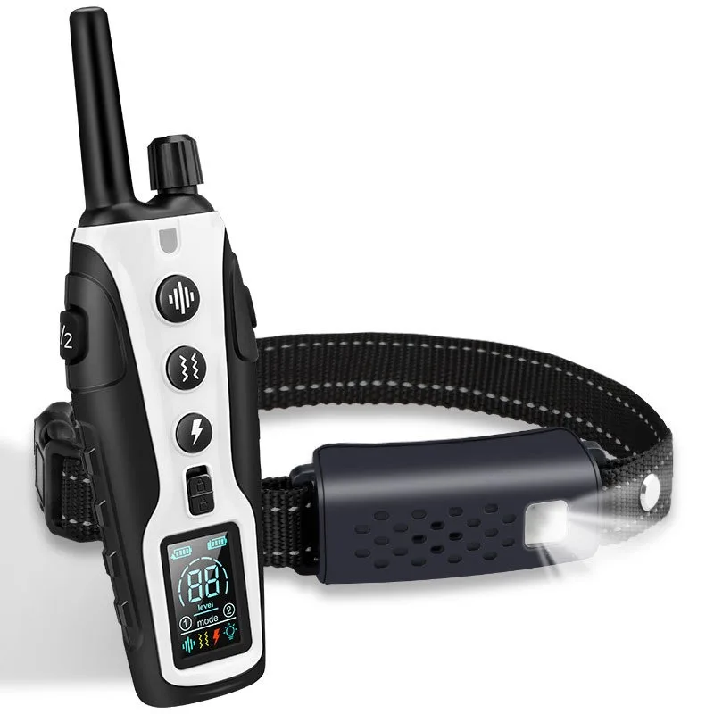 

Training Super Long Remote Control Waterproof Bark Collar Rechargeable Battery Electric Shock Collar All Size Dogs