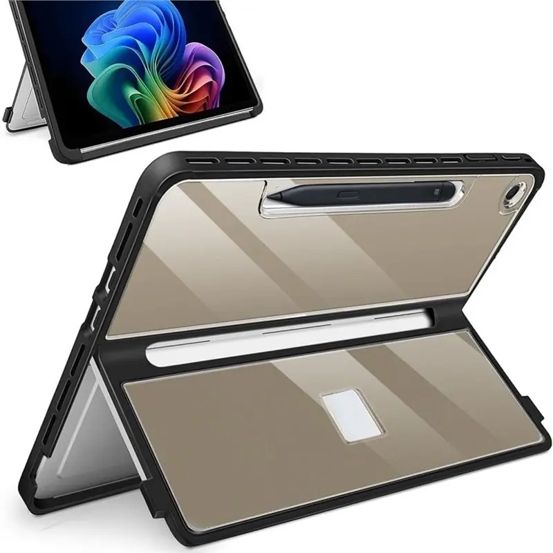 Classic-Flip Cover Case For Type Cover Keyboard For Microsoft Surface Pro 12 Inch 1St Edition(2025)- Hard TPU Material