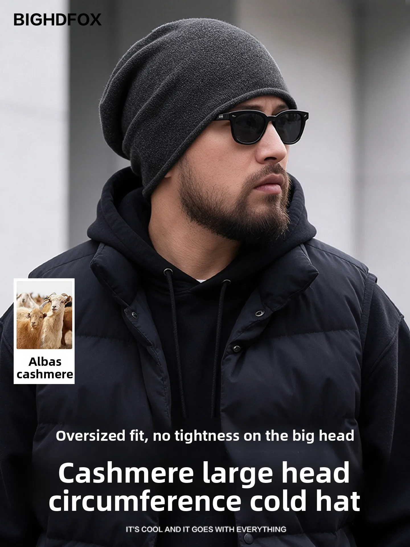 gorro-de-cachemira-tejido-gris-oscuro-estilo-invernal-para-hombre-largo-extendido-estiliza-el-rostro-sin-dobladillo-pleg