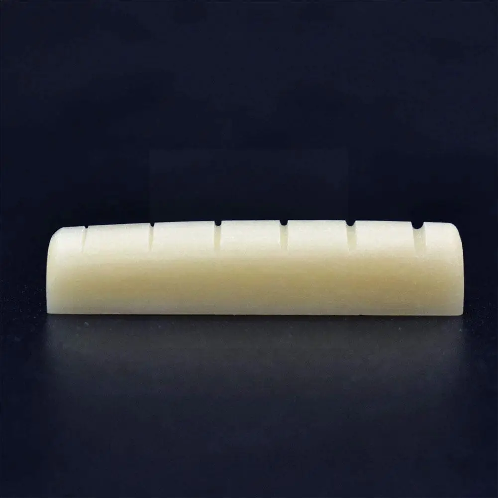 Unbleached Bone Acoustic Classical Guitar Nut Slotted Folk Nuts Upper Folk Lower And Saddle 43/44/45mm 72/74/76mm DIY Slott C8V5