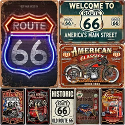 Vintage American Garage Tin Sign  Motorcycle Wall Decor - 8x12 inch Iron Art for Man Cave, Home Bar, and Route 66 Enthusiasts  ﻿