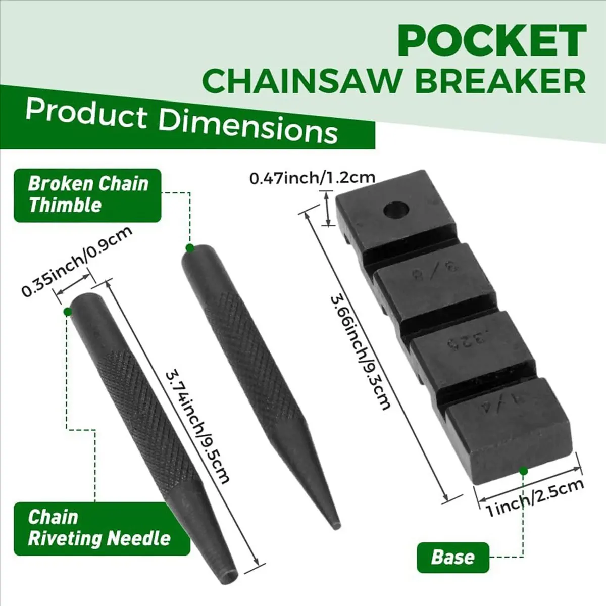 

SEO 6PCS Pocket Chainsaw Breaker Chain Saw Repairing Mending Tool Set with 20 Sets 0.325in Chainsaw Chain Joiner Link Repair