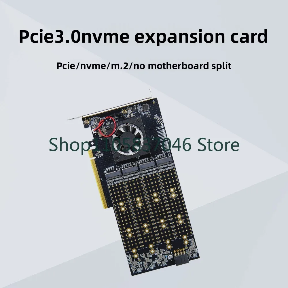 PCIeX16 to NVME Non Split Hard Disk Expansion Card M.2 Solid State 22110 Eight Disk Array Expansion Card