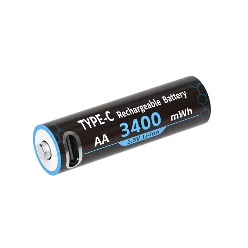 4PCS/LOT 3400mWh Constant Voltage Type-C USB Lithium-Ion Rechargeable Batteries for Portable Projector E-books Game Consoles