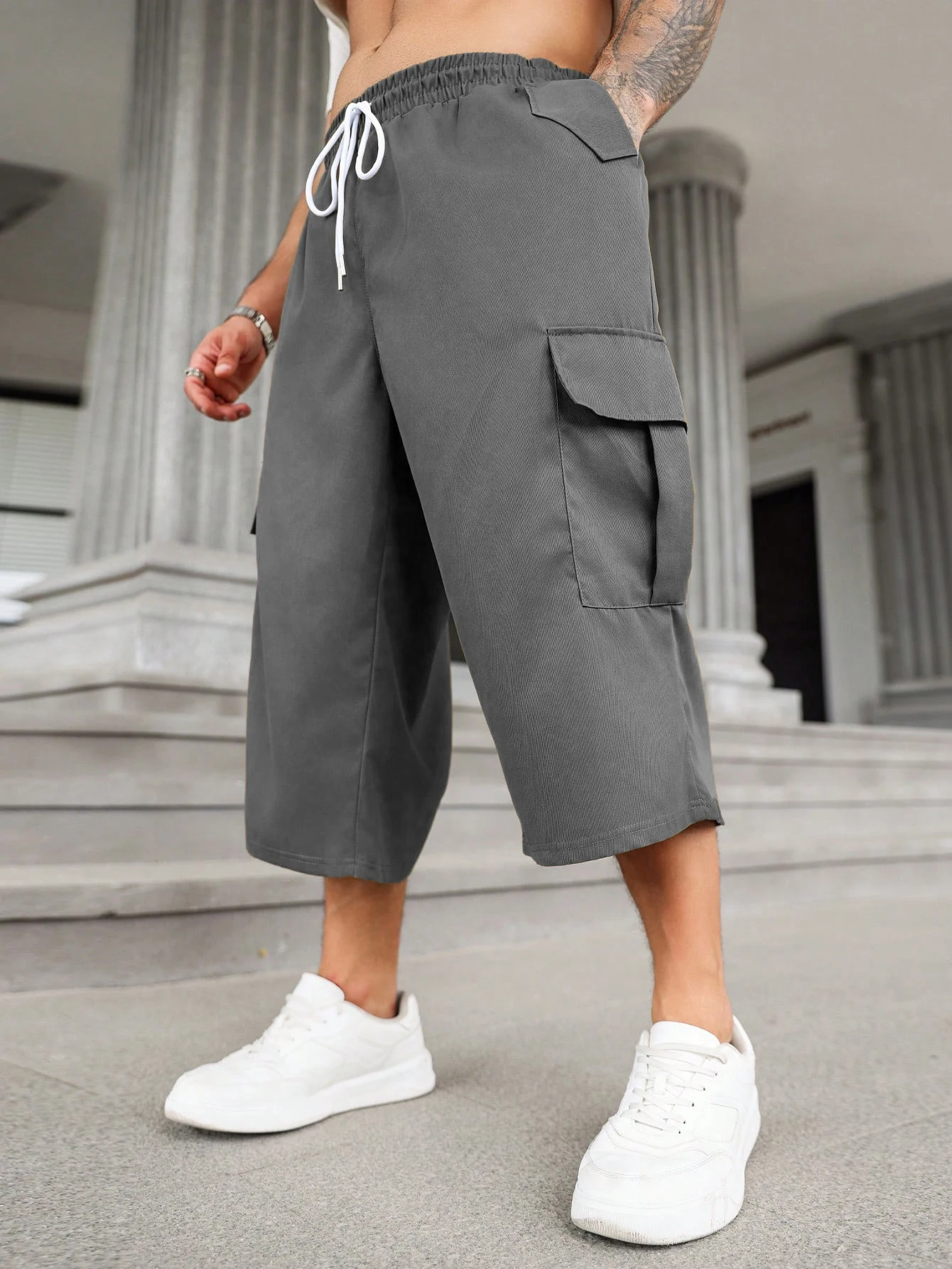 

plus Size Men's Workwear Seven-Foot Pants Casual Trendy Street Style Suitable for Daily Outings