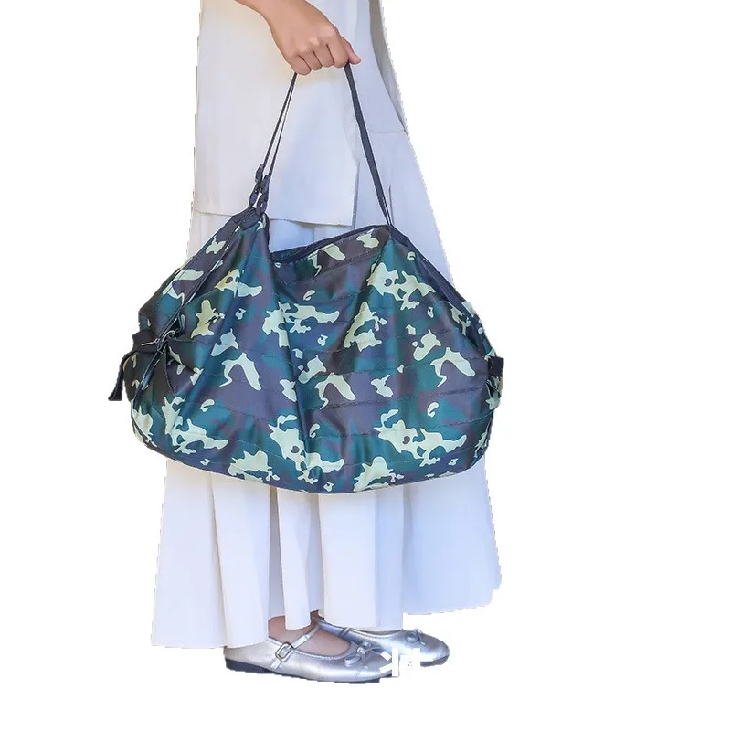 Oxford Cloth Bag Carrier Tote Waterproof Shopping Bag Pouch Environmentally Friendly Portable Tote Bag Reusable Beach Totes Bag