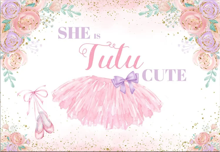 Fondo de Ballet para niñas, bailarina, Baby Shower, Fondo de fotografía, tutú de cisne para niñas, decoraciones de fiesta de cumpleaños, pancarta