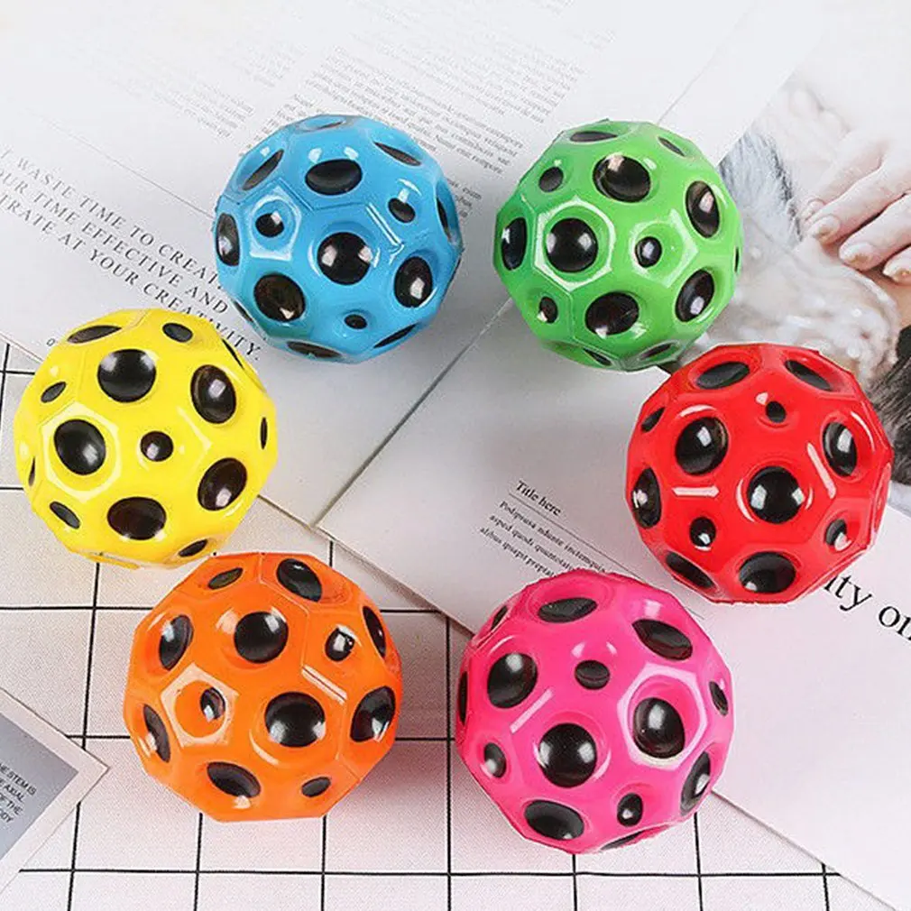 1/3 pz/lotto High Bounce Moon Ball Interaction palla rimbalzante Soft Flash Ball Jumping Rubber Ball for Children Kids Outdoor Beach Toy