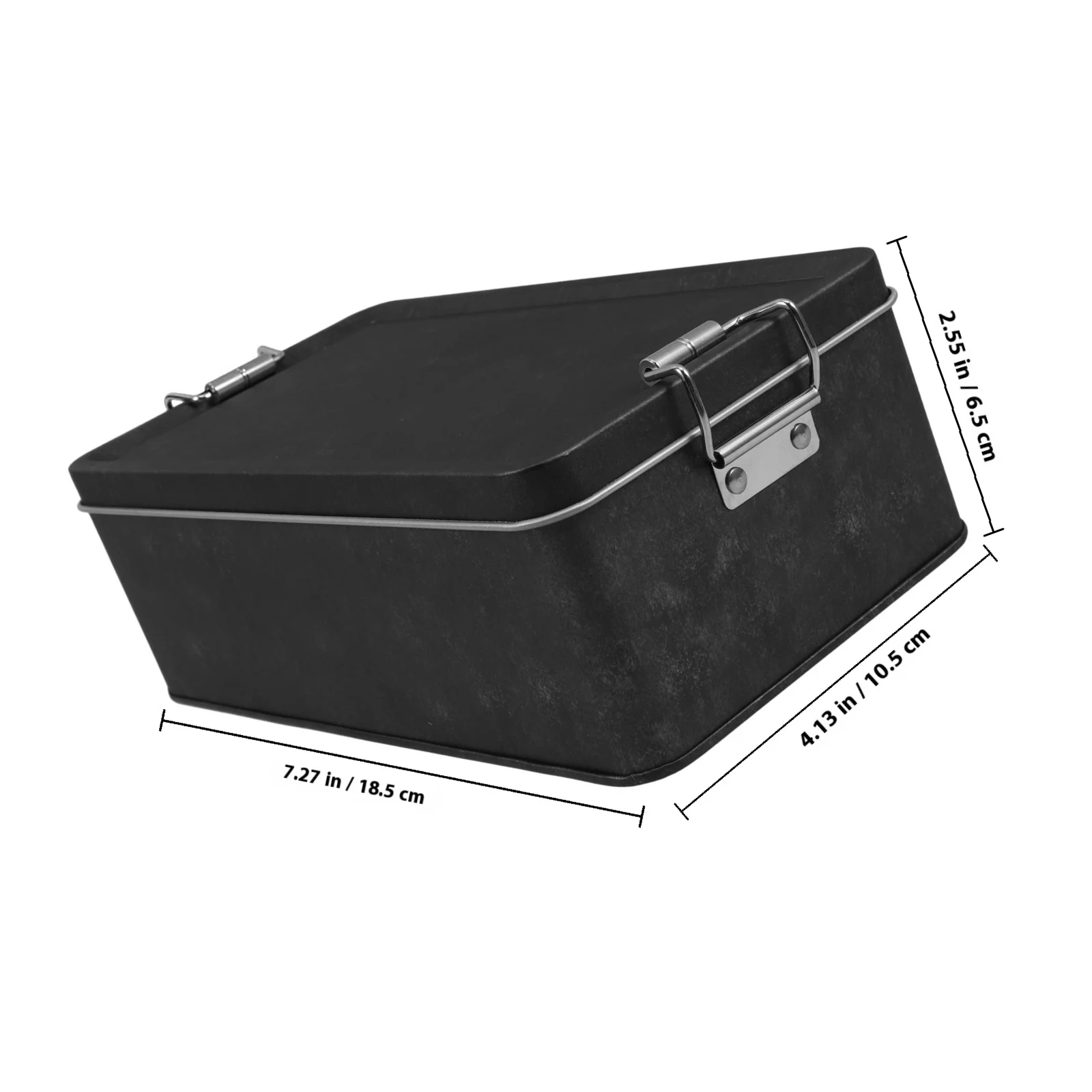 Iron Rectangular Tin Case with Lid Heavy Duty Food Storage for Kitchen Counter Halloween Thanksgiving Decorative Jars with Lids