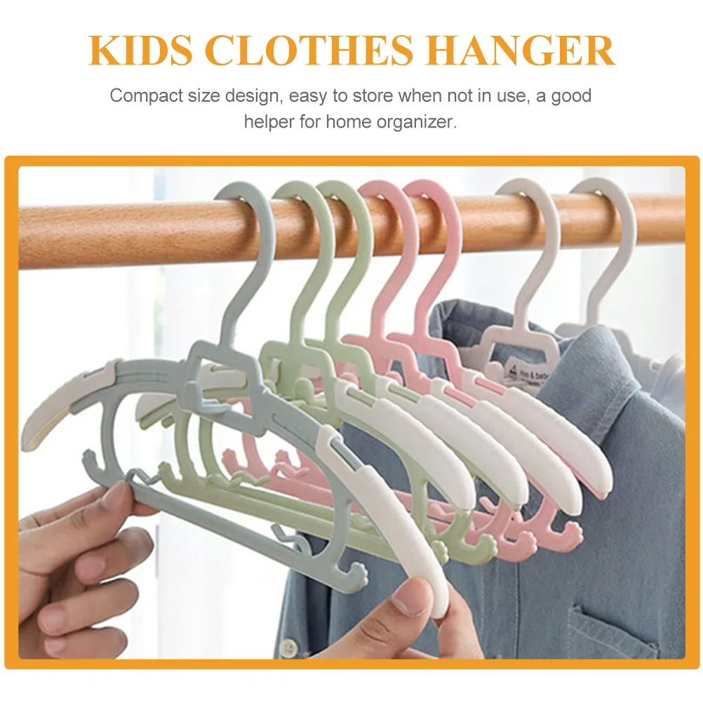 

10 Pcs Non-slip Hanger Sturdy Clothes Hangers Adjustable Suit Skid Resistance Plastic