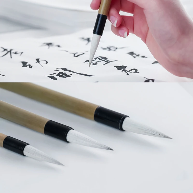Multiple Hair Lian Brush Pen Set Beginners Regular Script Calligraphy Brush Traditional Handmade Chinese Painting Practice Brush