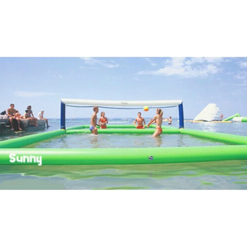 

Large Beach Volleyball Field Water Polo Field Games Inflatable Beach Volleyball Court Pool with Net