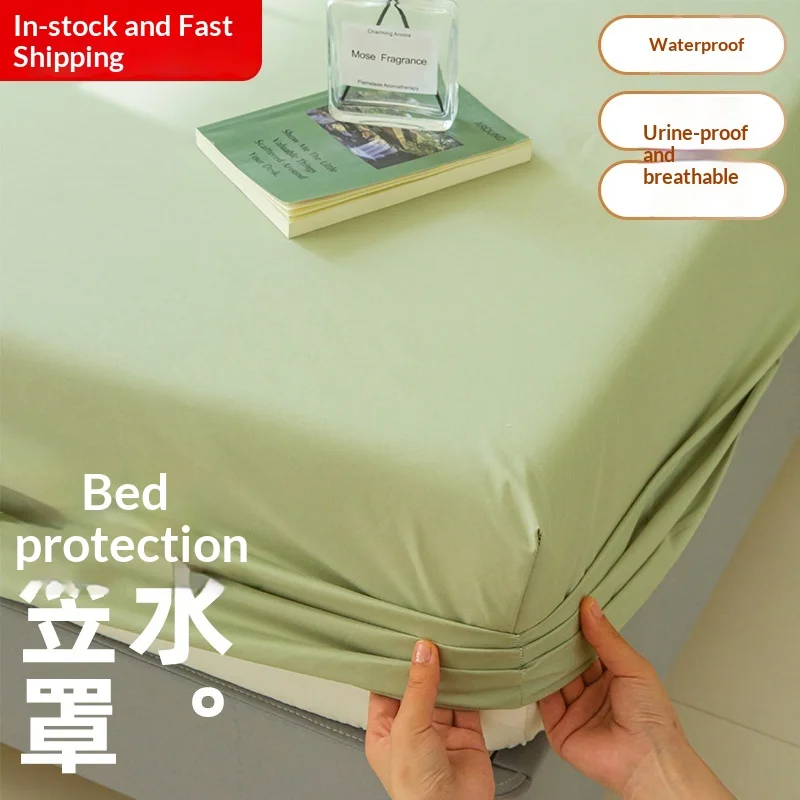 

Waterproof Mattress Protector - Fitted Sheet, Bedwetting & Sweat Proof, Soft Brushed Fabric Cover