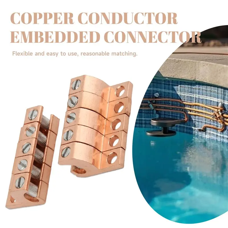 ABFU-Copper Conductor 10X Lay-In Connector Pool Bonding Lug For Grounding Swimming Pools And Conduits,4-14 AWG
