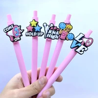 10PCS Dance Cheerleader Series Ballpoint Pens with Cheerleader Stickers, suitable for students. The style is random. 4