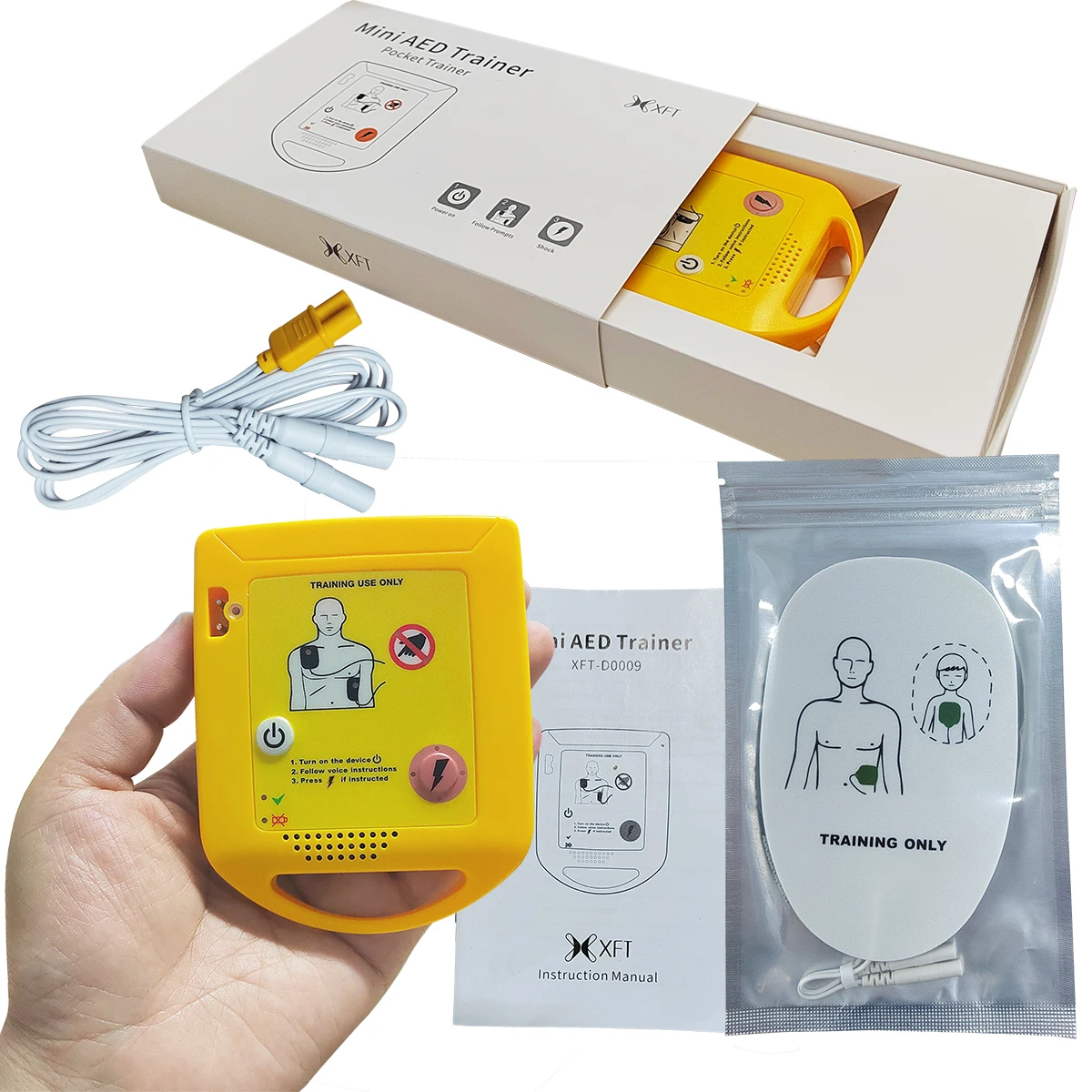 Mini Trainer XTF-D009 Cardiopulmonary Resuscitation Training Device Single Language Teaching And Device Set for CPR