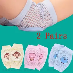 2 Pack Baby Knee Pads Toddler Anti Fall Crawling Protective Gear Summer Thin Children's Kneecap Mesh Knee Protector Baby Safety