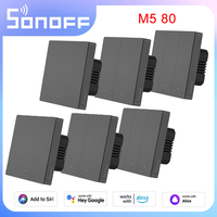 1-2PCS Sonoff M5 80 1C/2C/3C Switchman Wifi Smart Switch Remote Control Press Button Wall Timer Switch Via eWelink Alexa Google