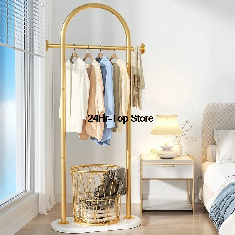 

Bedroom Hanger Gold Clothing Rack Storage Coat Jacket Shoes Metal Rack Standing Shelf Colgadores De Ropa Hallway Furniture