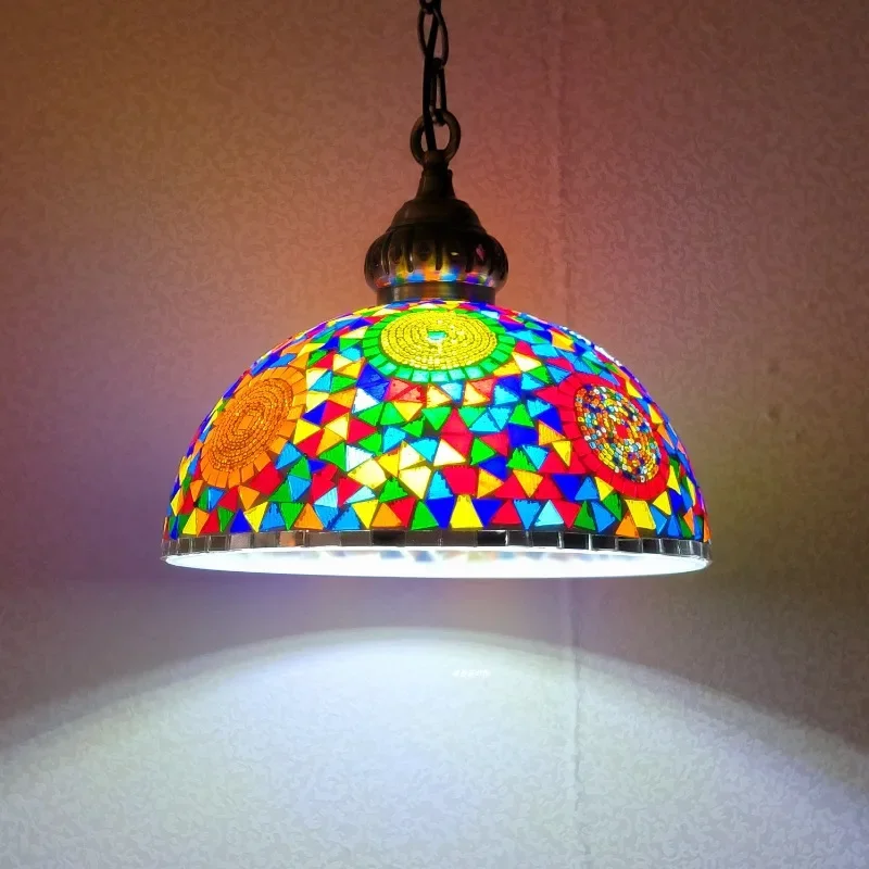 

Exotic Turkish entrance hall specialty restaurant hotel bedroom corridor glass single-head chandelier