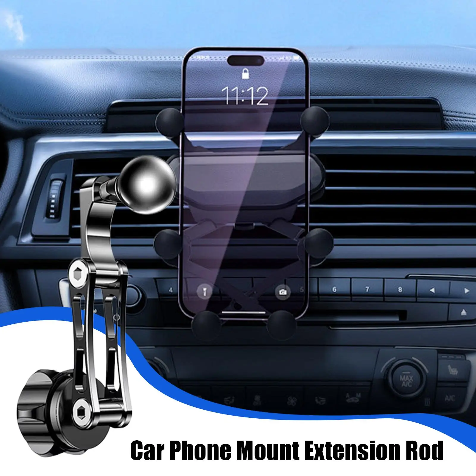 

Ball Mount Extender 17mm Car Dashboard Camera Holder Extender Rotatable Phone Mount Adapter For Car Navigation Driving RV