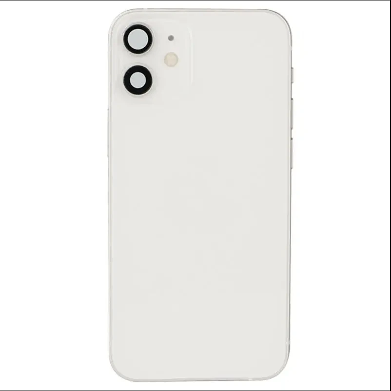 Rear Back Housing cover For iPhone 12 mini A2399 Battery Cover Rear Door with Chassis Frame + SIM Tray + Side Key Parts