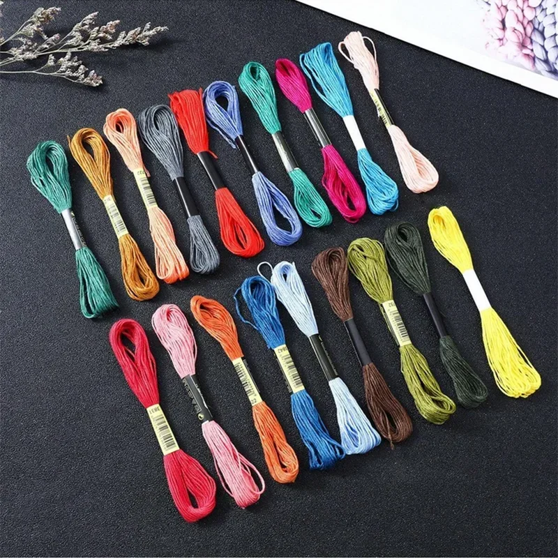 50pcs Friendship Bracelet Thread Set, Rainbow Cotton & Silk Embroidery Threads for Cross Stitch, DIY Bracelet Making