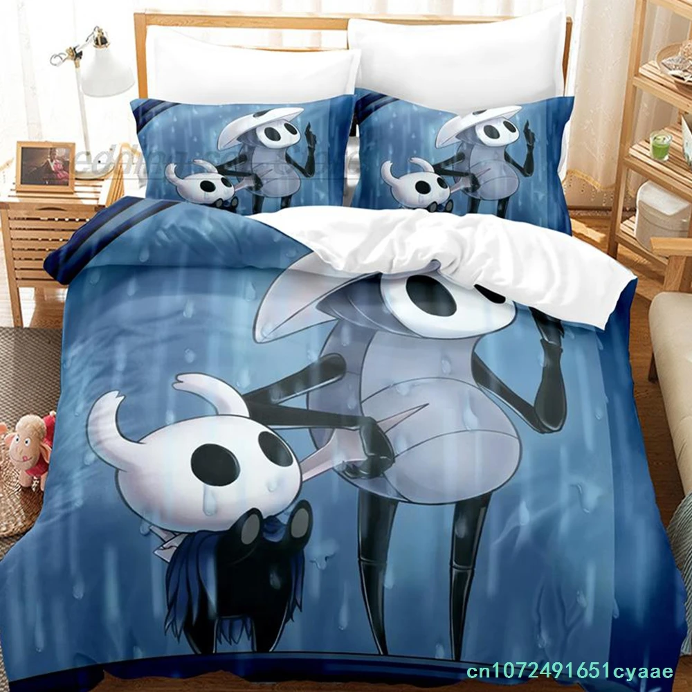 Hollow Knight Bedding Set Single Twin Full Queen King Size Bed Set Aldult Kid Bedroom Duvetcover Sets 3D Print Anime Kawaii Kids