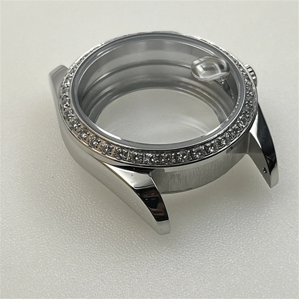 36mm Case Diamond Encrusted Watch Case for NH35A NH36 4R35A 4R36A Movement