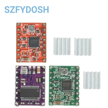 1/510 stücke 3D Drucker Teile StepStick A4988 DRV8825 Schrittmotor Fahrer Mit Kühlkörper Träger Reprap RAMPS 1,4