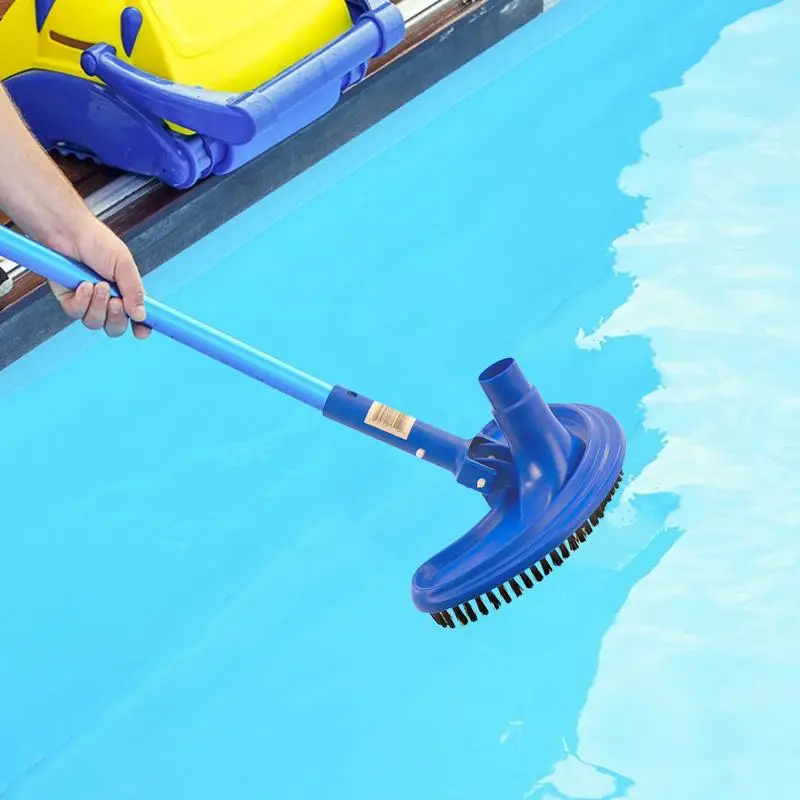 Swimming Pool Vacuum Brush Head Pool Vacuum Brush Pool Cleaning Head With Swivel Nylon Bristles Pool Scrub Brush For Inground