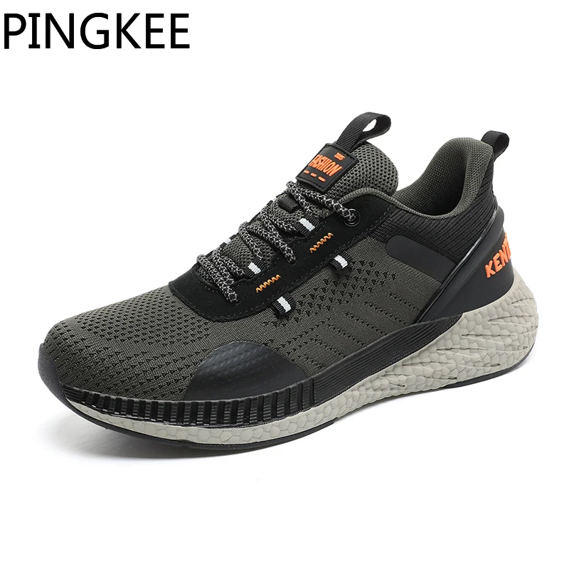 

PINGKEE Men's Sneakers Trail Running Man Sneakers Men Shoes Mesh Upper Fitness Unisex Sneaker Fashion Comfortable Footwear