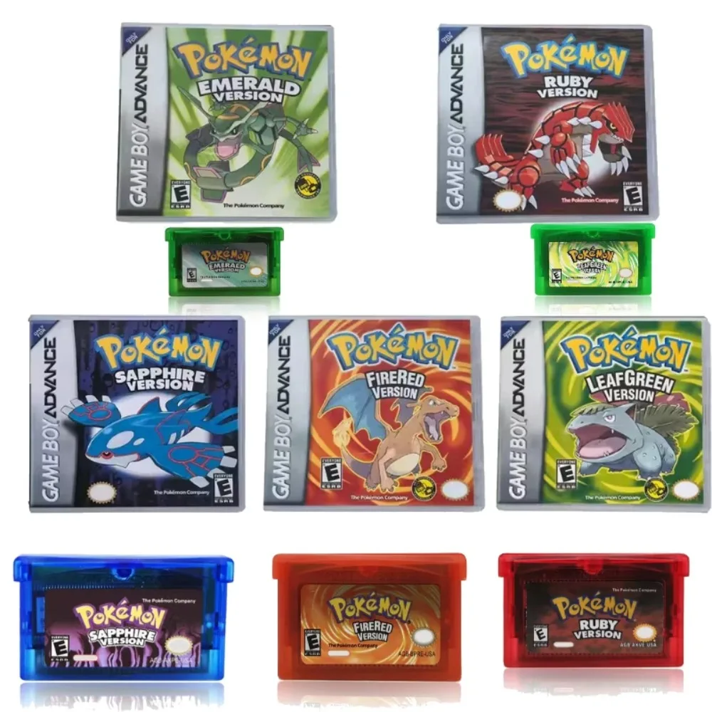 Nuevo cartucho de juego GBA versión americana | Versión múltiple de la serie Pocket Monsters -Juegos electrónicos en caja de 32 bits
