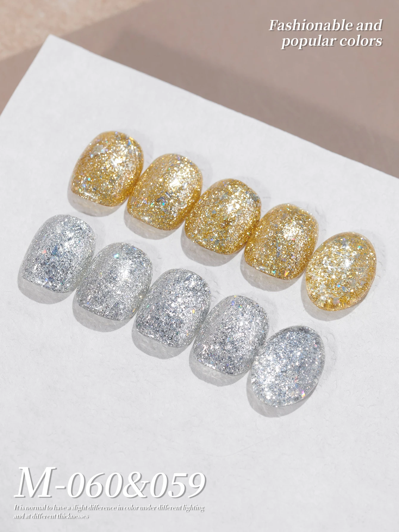 15ML New Popular Golden And Silver Glitter Nail Gel Polish Semi Permanent Nail Art Soaking UV LED Nail Salon DIY