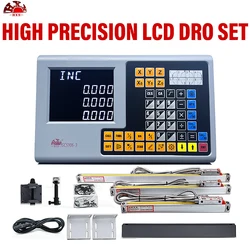 HXX 3 Axis LCD DRO Digital Readout Set And 3 Pieces 50-1000mm Glass Linear Scale Encoder Sensor Ruler For Milling Lathe GCS906-3