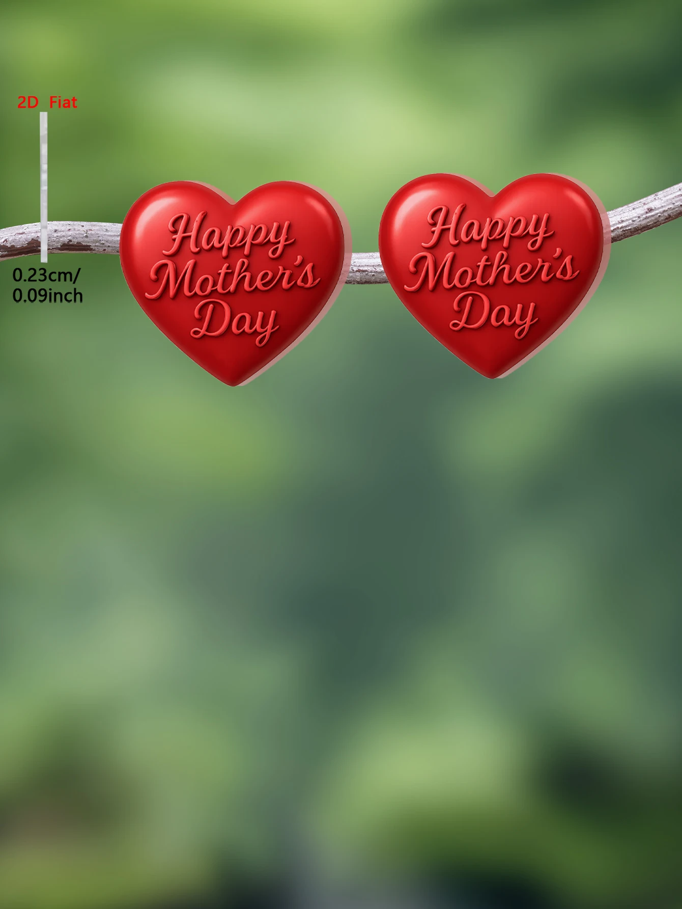 2D Flat-1Pair Red Heart-Shaped English Pattern Acrylic Earrings, Sweet and Romantic Style Suitable for Women for Daily Wear, Gift-Giving, Parties, Jewelry Earrings, Birthday Gifts