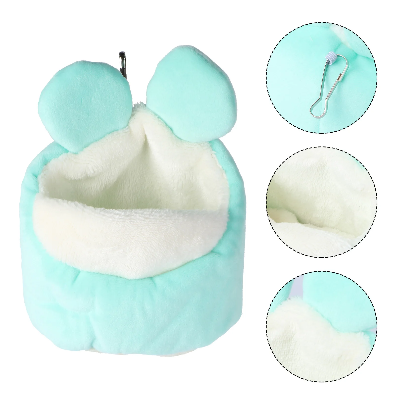 

Rat Accessories Hamster Nest Hammock Mini Pet Warm Den Fleece Liners for Guinea Pig Cage Toy